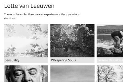 Screenshot homepage www.lottevanleeuwen.nl