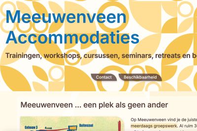 Screenshot homepage www.meeuwenveen.nl