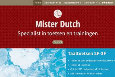 Screenshot homepage www.misterdutch.nl