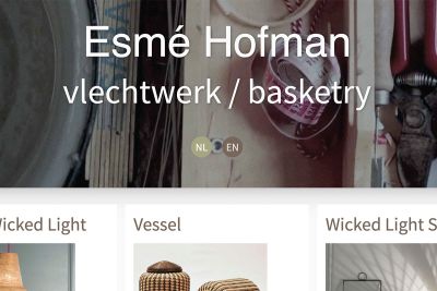 Screenshot homepage www.esmehofman.nl